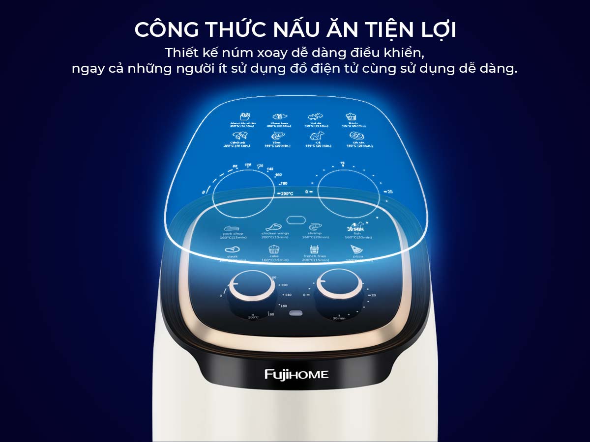 Nồi chiên không dầu FujiHome A4EW - 4.5 lít