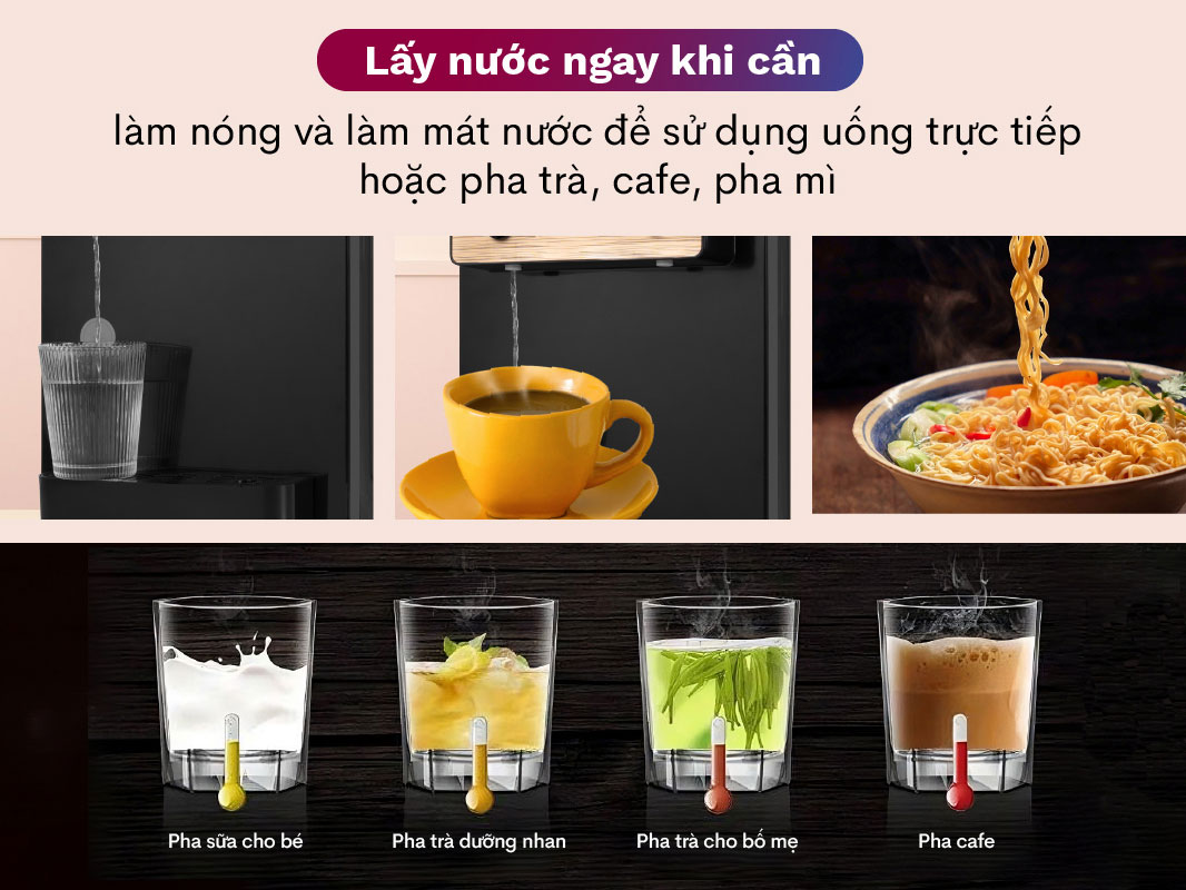 Cây nước nóng lạnh để bàn mini FujiHome WD03E