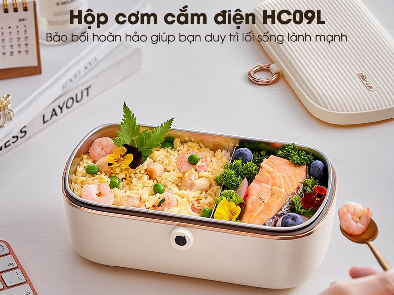 Hộp cơm điện Bear SB-HC09L - 0.9 lít