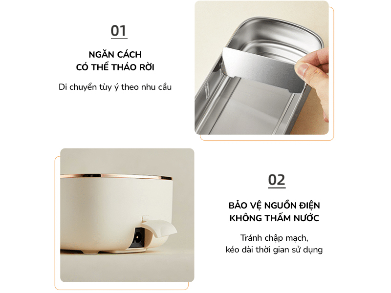 Hộp cơm điện Bear SB-HC09L - 0.9 lít