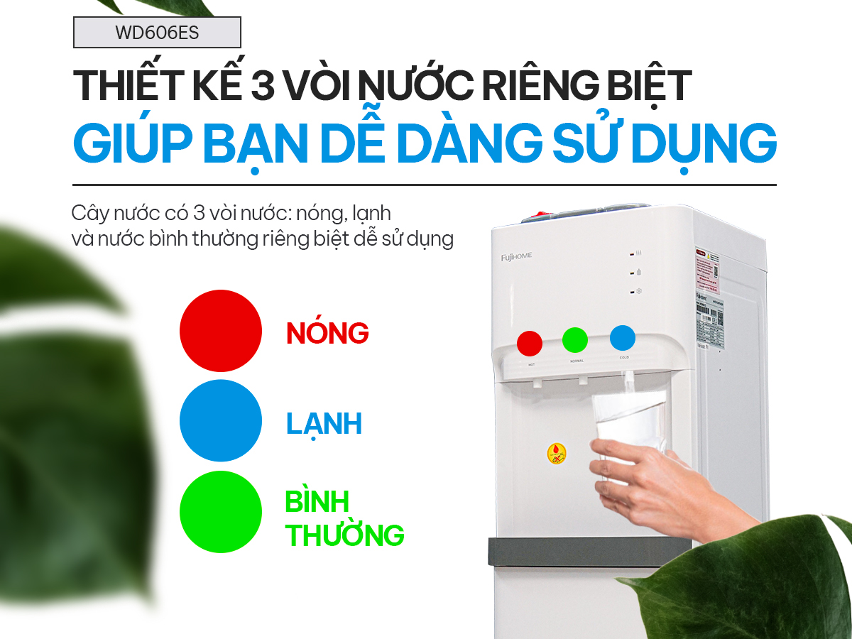 Cây nước nóng lạnh bình âm FujiHome WD606ES