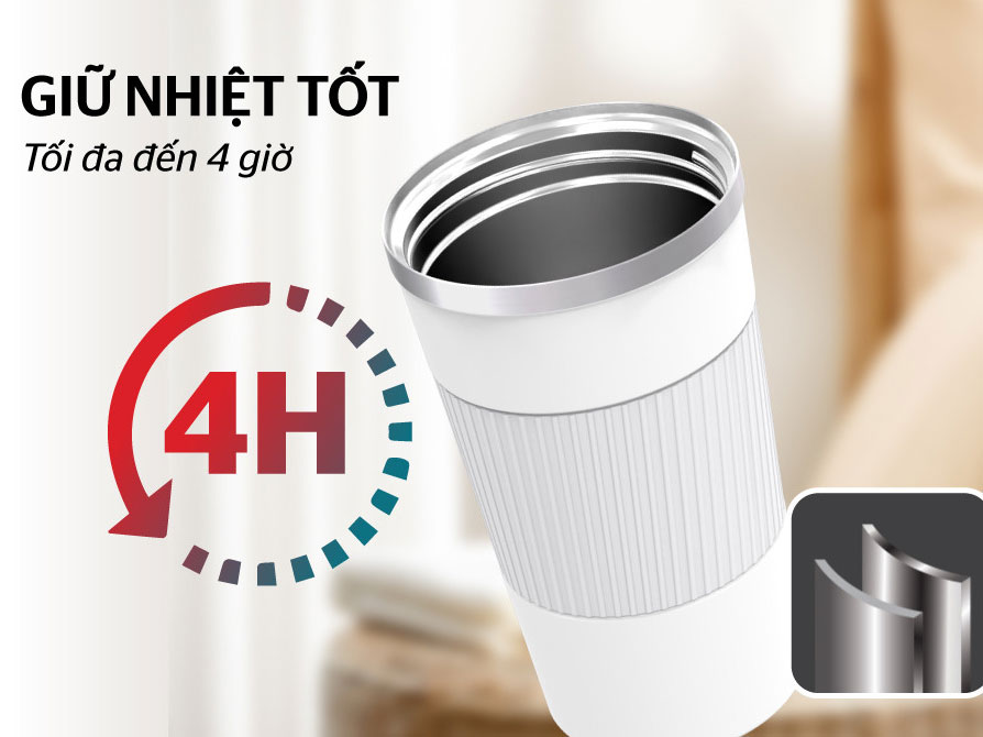 Cốc giữ nhiệt Snappy Sunhouse KS-TU500SW (500ml)