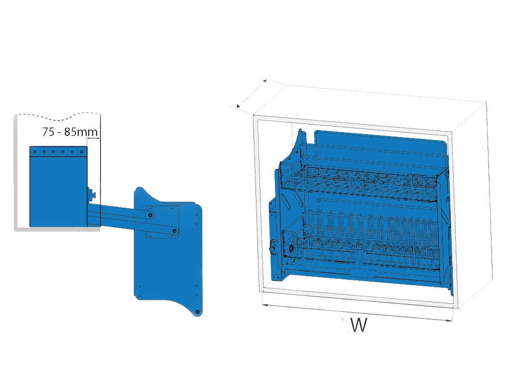 Giá bát đĩa nâng hạ FA390