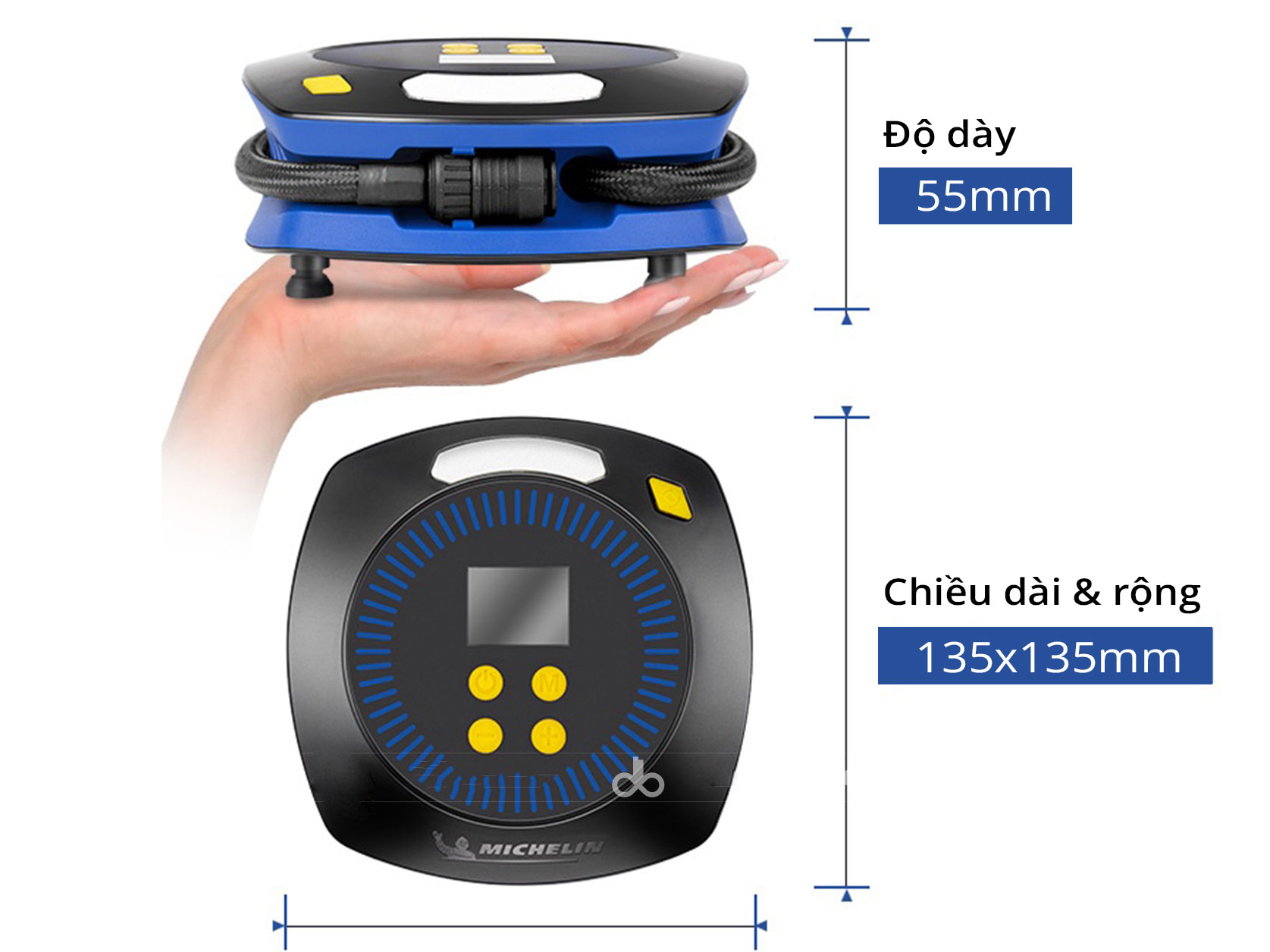 Đồng hồ đo áp suất lốp và độ mòn gai lốp Michelin M2210