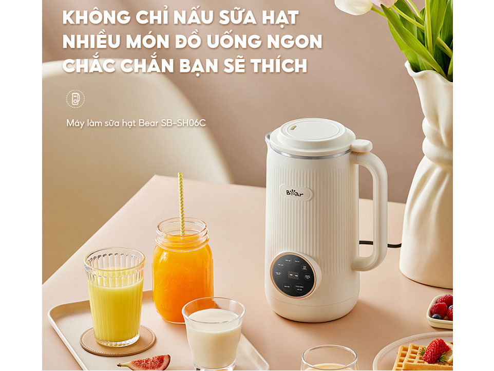 Máy làm sữa hạt Bear SB-SH06C - 600ml