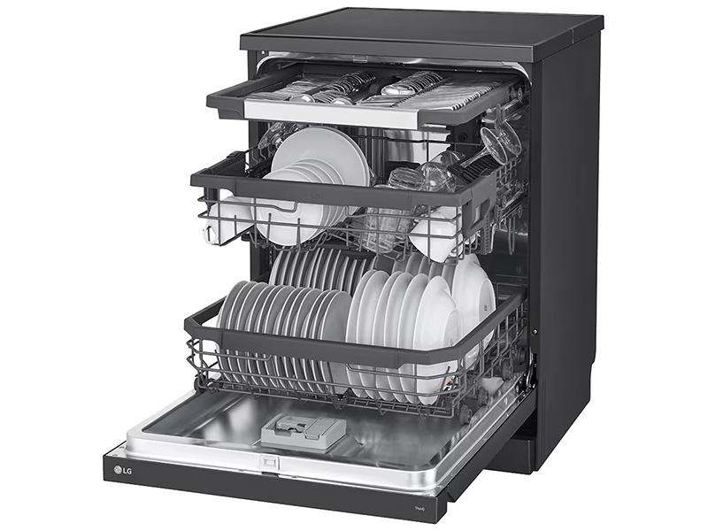 Máy rửa bát LG 14 bộ TrueSteam LDT14BLA4 màu đen