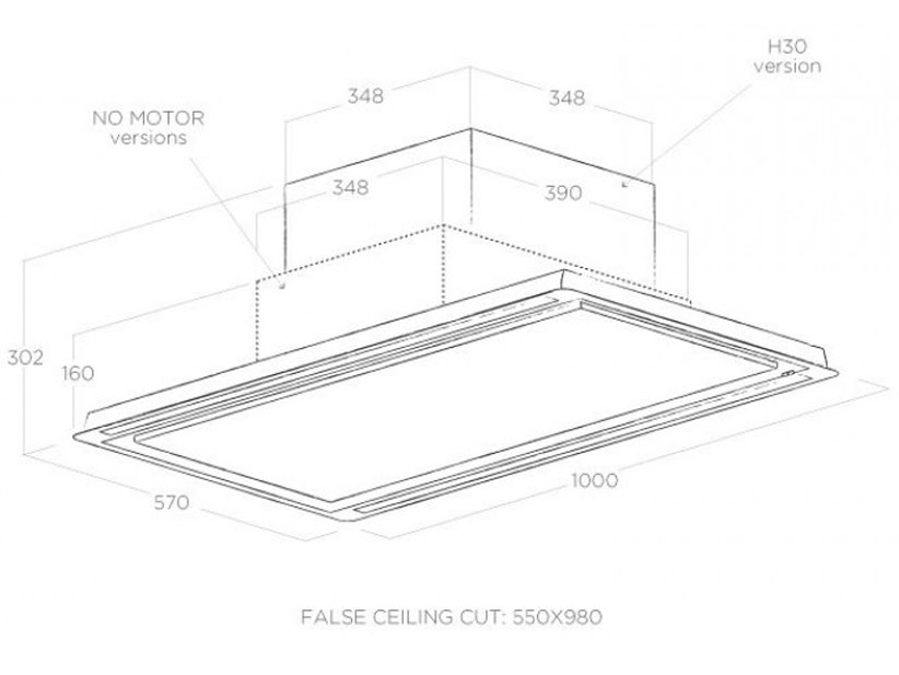 Máy hút mùi Elica Hilight Glass