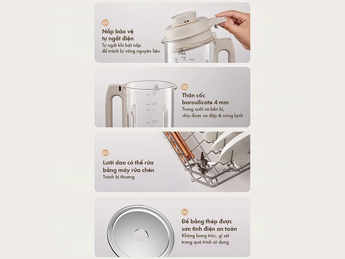 Máy làm sữa hạt đa năng Bear PBJ-D08T1