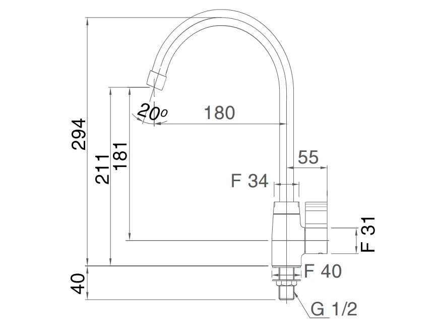 Vòi bếp Inax SFV-21