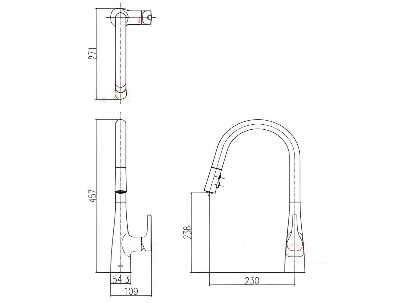 Vòi bếp Inax SFV-900SX