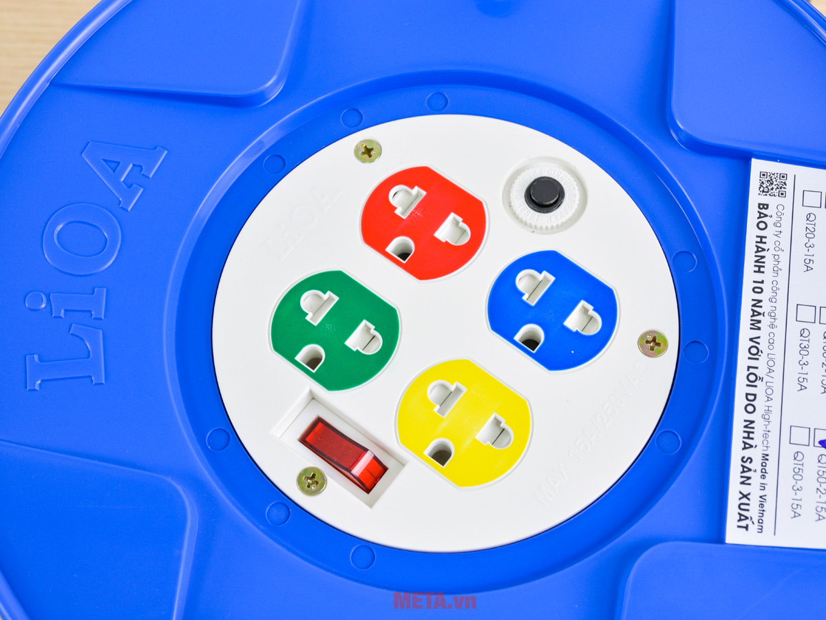 Ổ cắm kéo dài LiOA QT50-2-15A kiểu Rulo (Dành cho công trường)