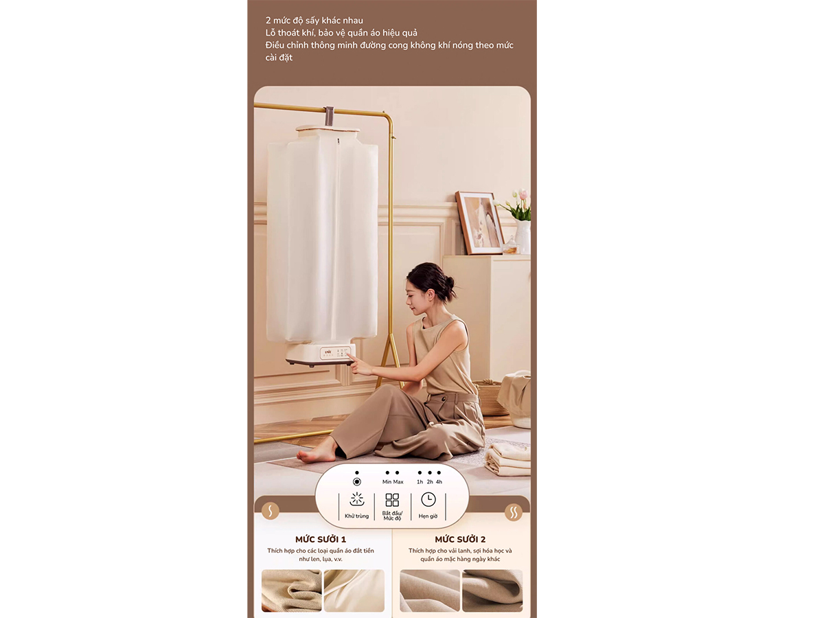 Tủ sấy quần áo Unie UCD658