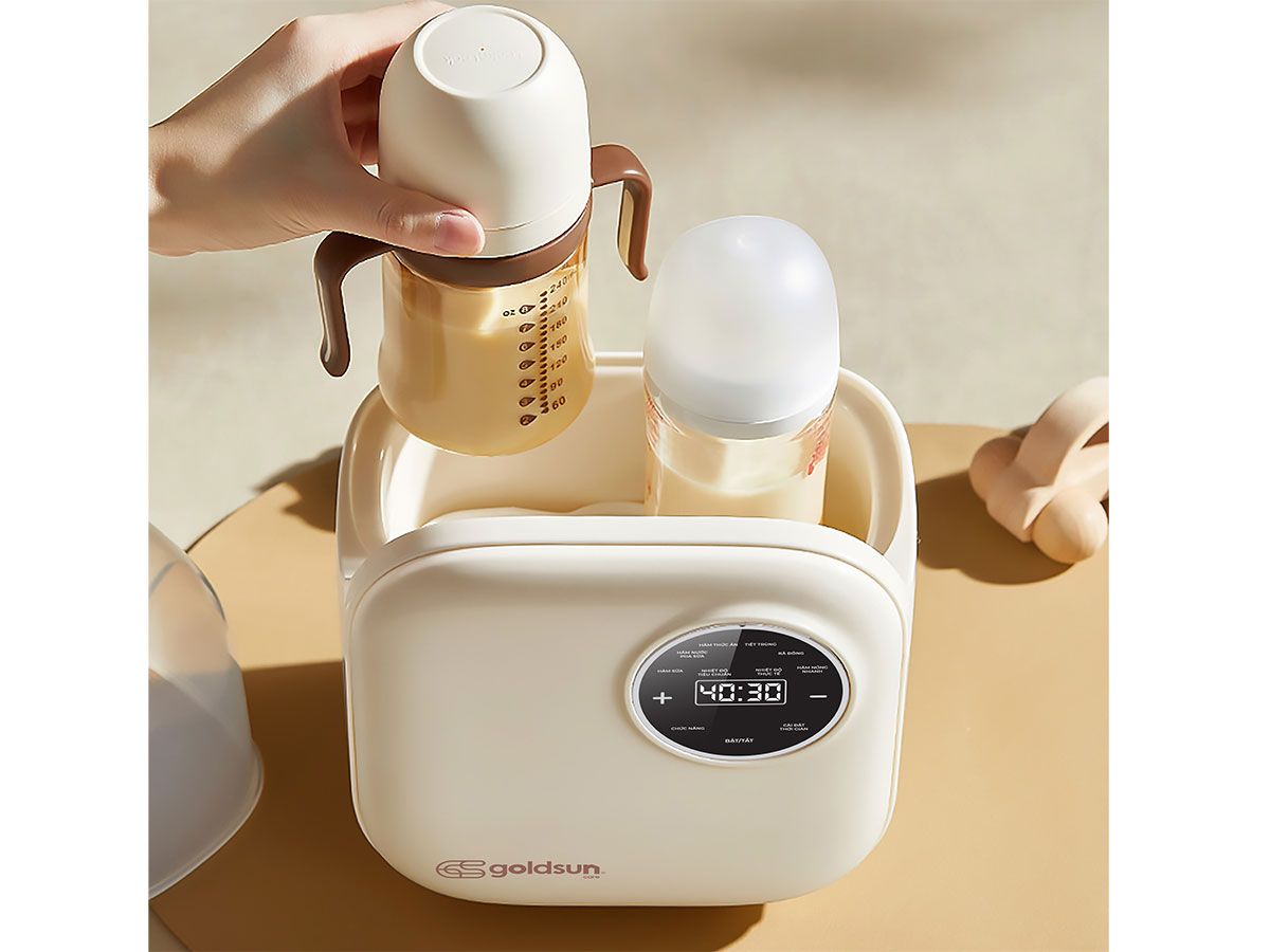 Máy hâm sữa đôi đa năng Goldsun GCDW02BL