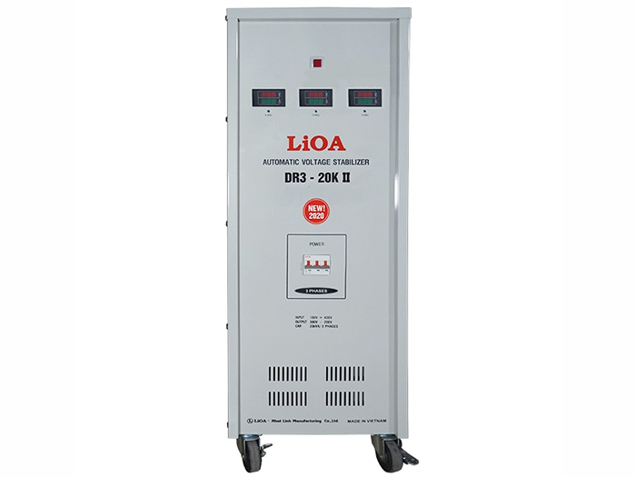 Ổn áp 3 pha Lioa 20KVA DR3 20K có bánh xe di chuyển 