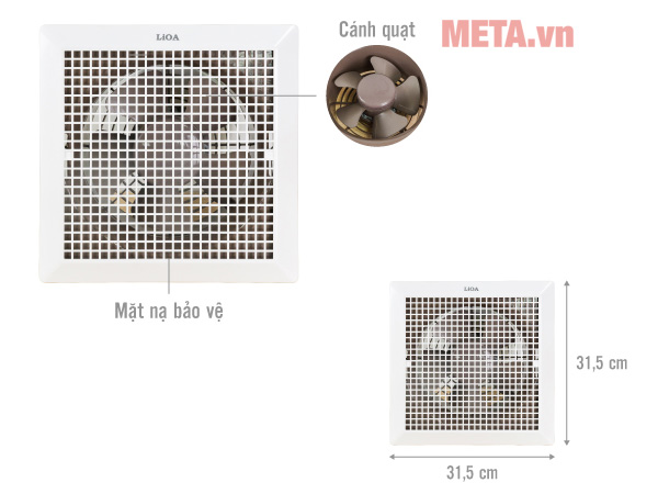 Quạt thông gió gắn trần Lioa EVF20CUT1