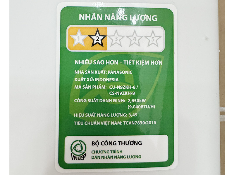 Điều hòa Panasonic 1 chiều 9.000 BTU N9ZKH-8