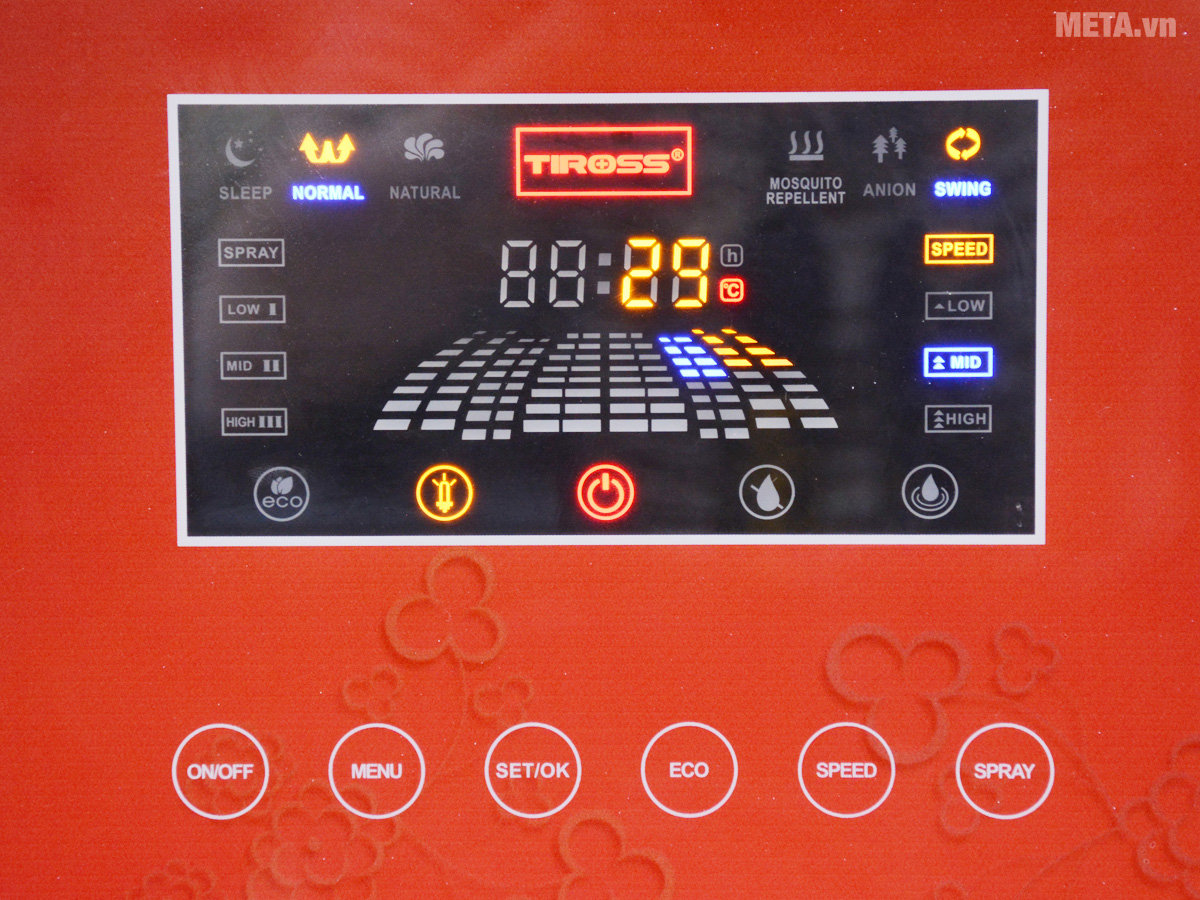 Quạt phun sương phím cảm ứng Tiross TS-891