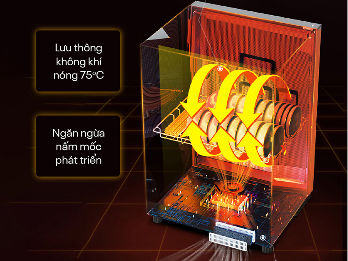 Tủ sấy chén bát tiệt trùng Fujihome DD68