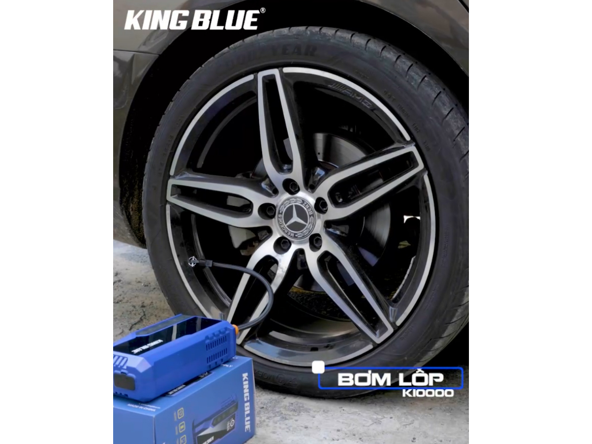 Máy bơm lốp kích bình đa năng 4 trong 1 KingBlue K10000 (10.000 mAh)