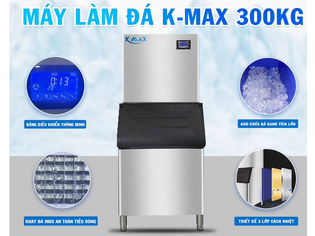 Máy làm đá K-Max QH1000 (300 kg/ngày)