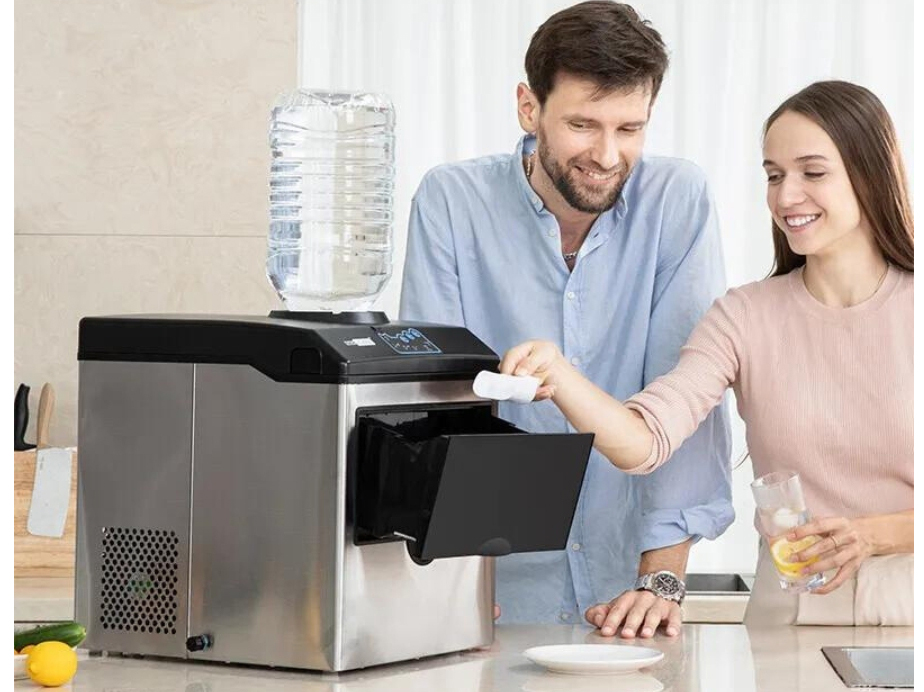 Máy làm đá viên Gourmetmaxx GMI-25KG (25 kg/ngày, kiêm cây nước lạnh)