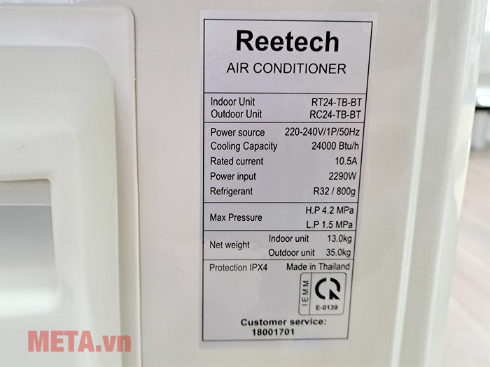 Máy lạnh Reetech 2.5 HP RT24-TB-BT/RC24-TB-BT