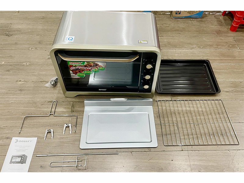 Lò nướng Sanaky VH-809N2D vỏ inox 80 lít