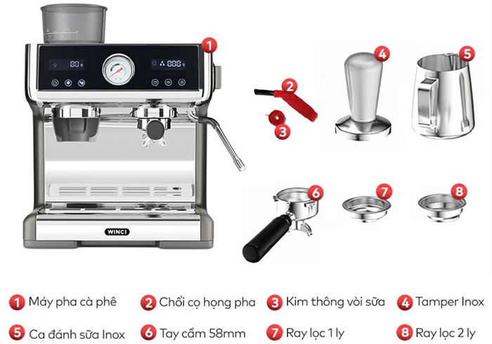 Máy pha cà phê Espresso Winci EM58