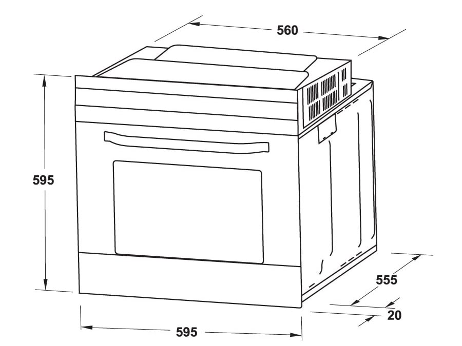 Lò nướng âm tủ Hafele HO-2KT65A 538.61.441 - 65 lít