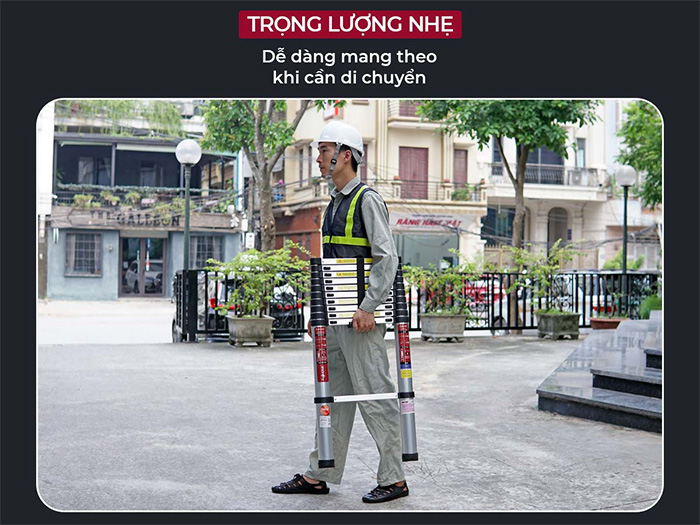 Thang nhôm rút gọn đơn FujiHome TLI380