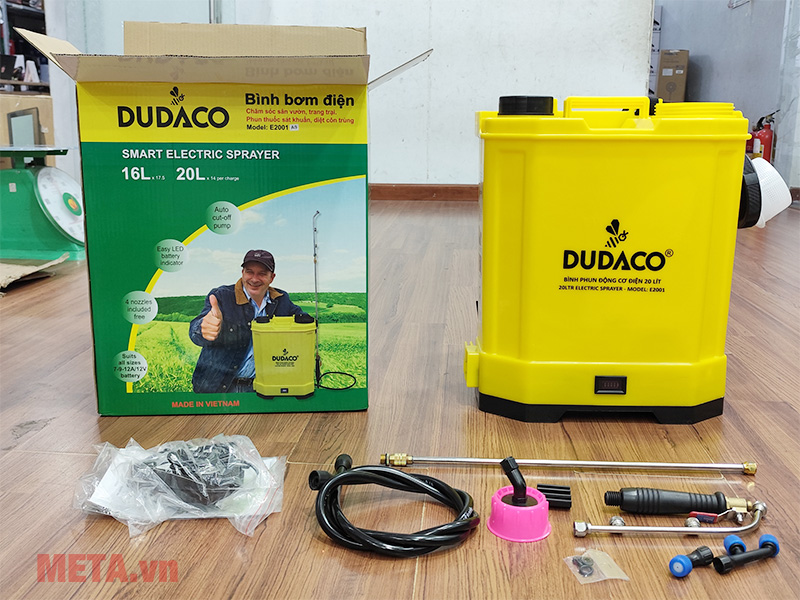 Bình đeo vai động cơ điện thông minh Dudaco E2001 (20 lít)