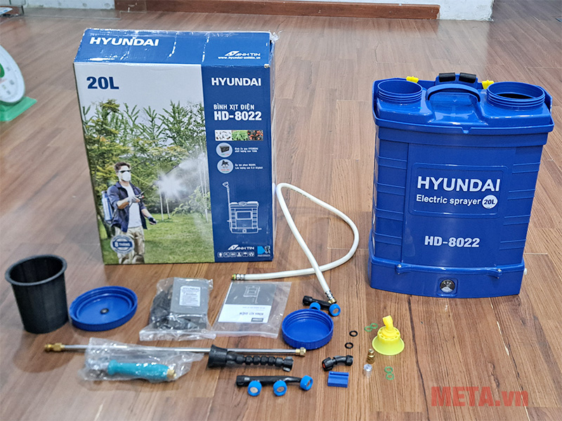 Bình xịt điện Hyundai HD-8022 (20L, 12AH, bơm đôi)