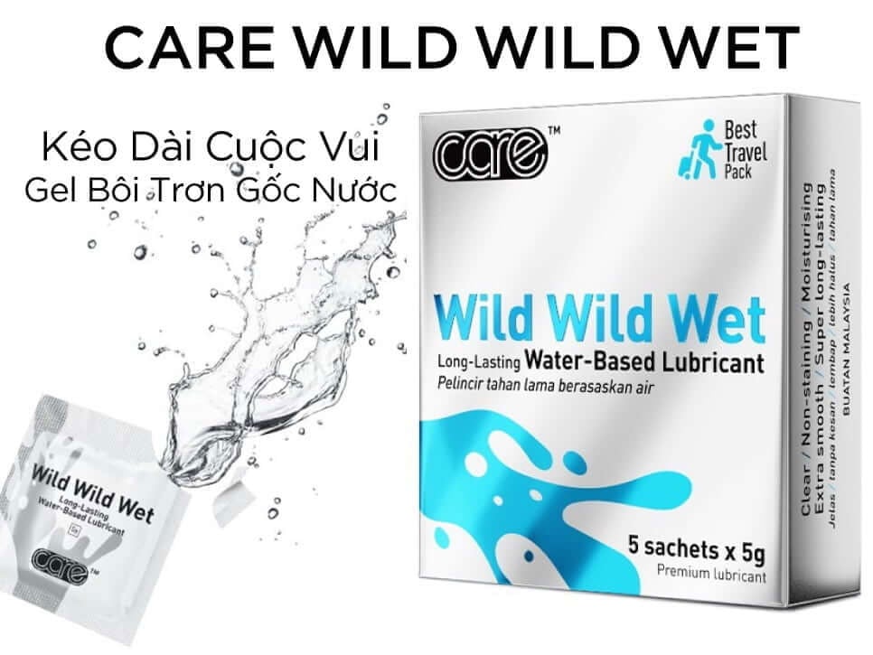 Gel bôi trơn Care Wild Wild Wet (Hộp 5 gói)