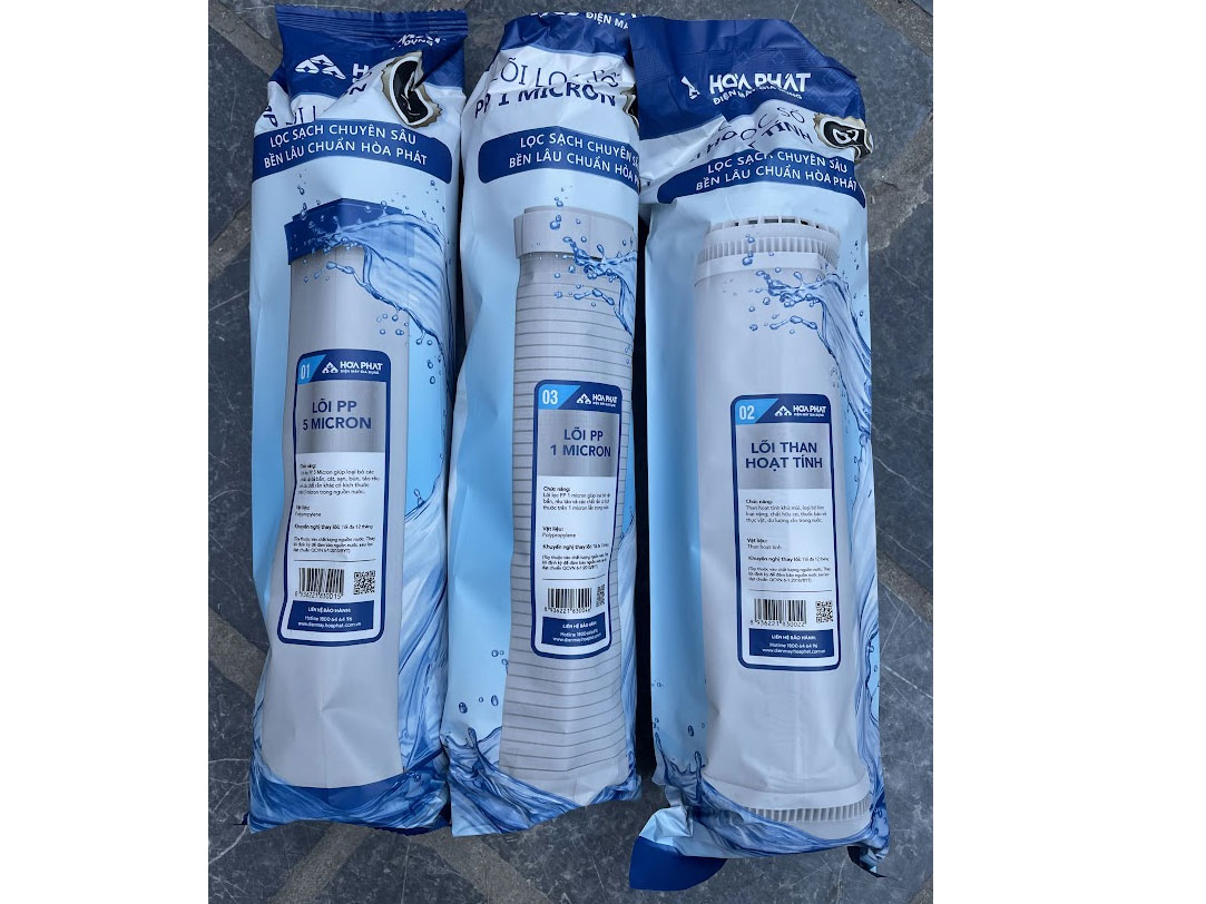 Bộ 3 lõi lọc thô cao cấp Hòa Phát 1 2 3