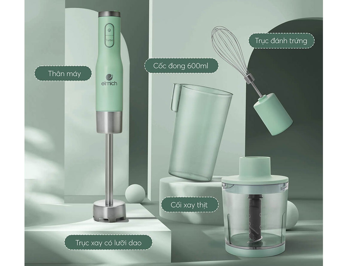 Trộn bộ máy xay cầm tay Elmich BLE-8666