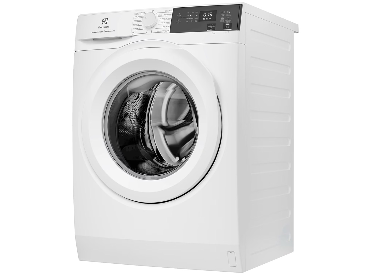 Máy giặt 10kg Electrolux EWF1024D3WC sở hữu kiểu dáng hiện đại, màu trắng trang nhã