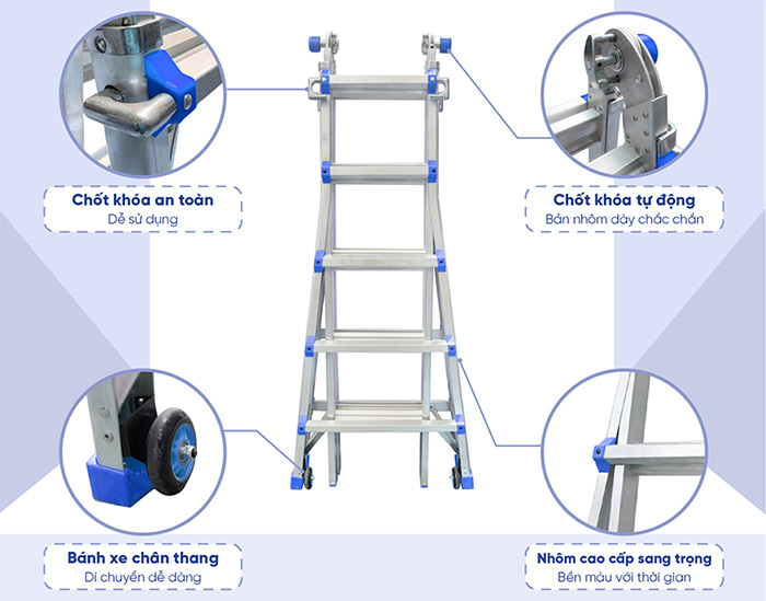 Thang nhôm gấp đa năng Nikawa NKE-44