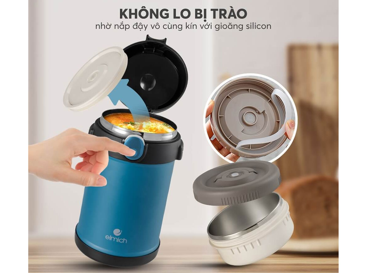 Hộp cơm giữ nhiệt inox 304 Elmich EL8303 - 2 lít