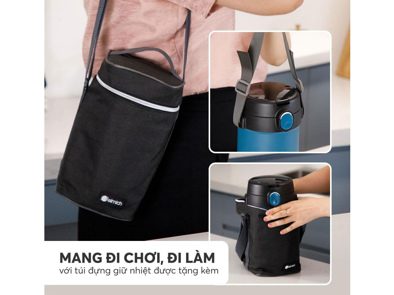 Hộp cơm giữ nhiệt inox 304 Elmich EL8303 - 2 lít