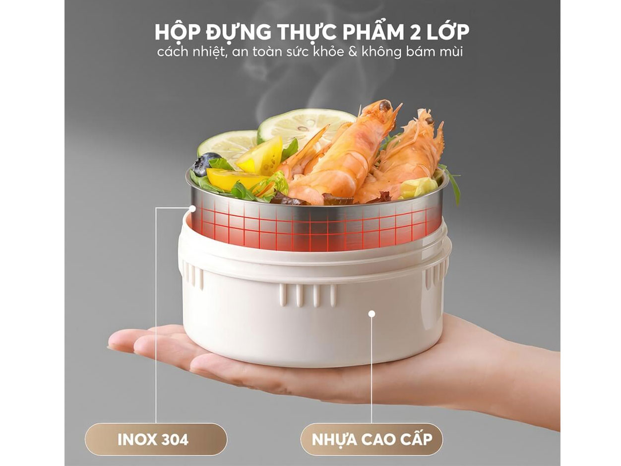 Hộp cơm giữ nhiệt inox 304 Elmich EL8303 - 2 lít