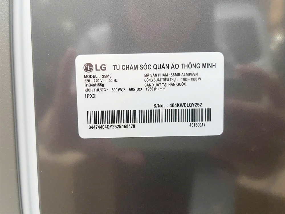 Tủ sấy chăm sóc quần áo thông minh LG Styler S5MB