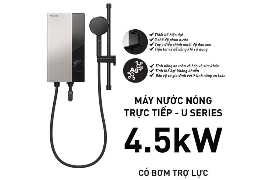 Máy nước nóng trực tiếp Panasonic DH-4UP1VS (có bơm trợ lực)