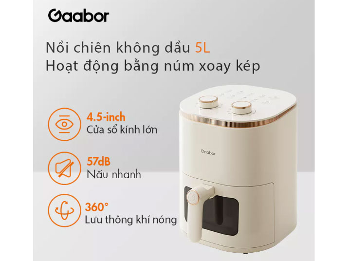 Nồi chiên không dầu Gaabor AF-45M01A 5 lít