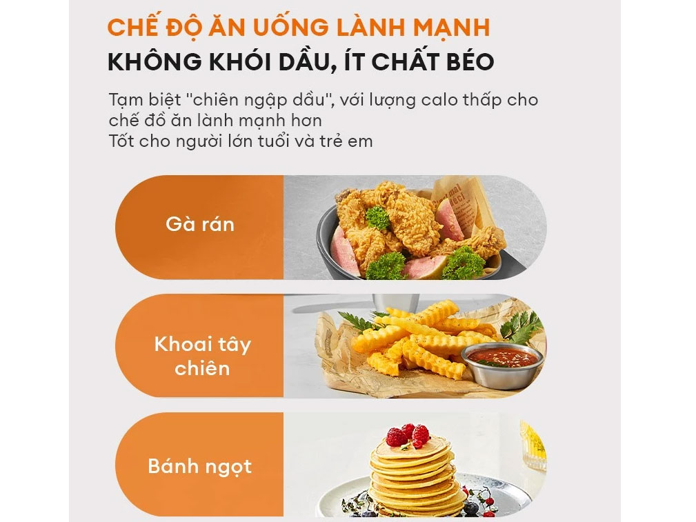 Nồi chiên không dầu Gaabor GA-E5D01 5 lít