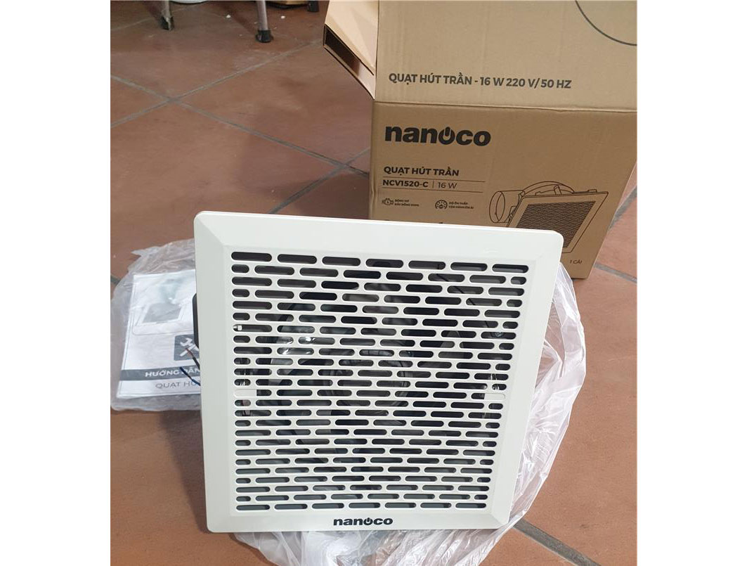 Quạt hút âm trần có ống dẫn Nanoco NCV1520-C