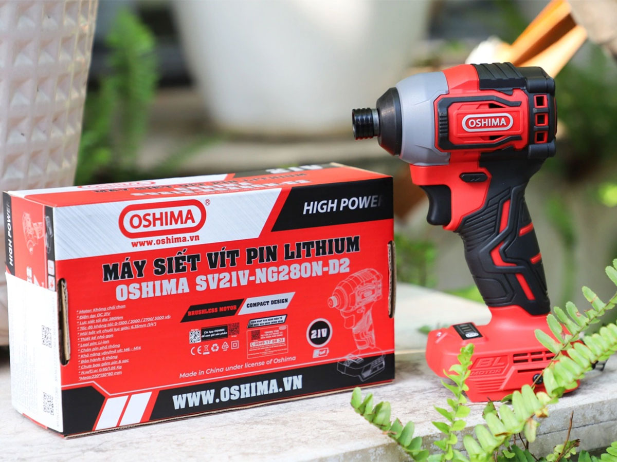 Máy vặn vít Oshima SV21V-NG280N-D2 (chưa pin, sạc)