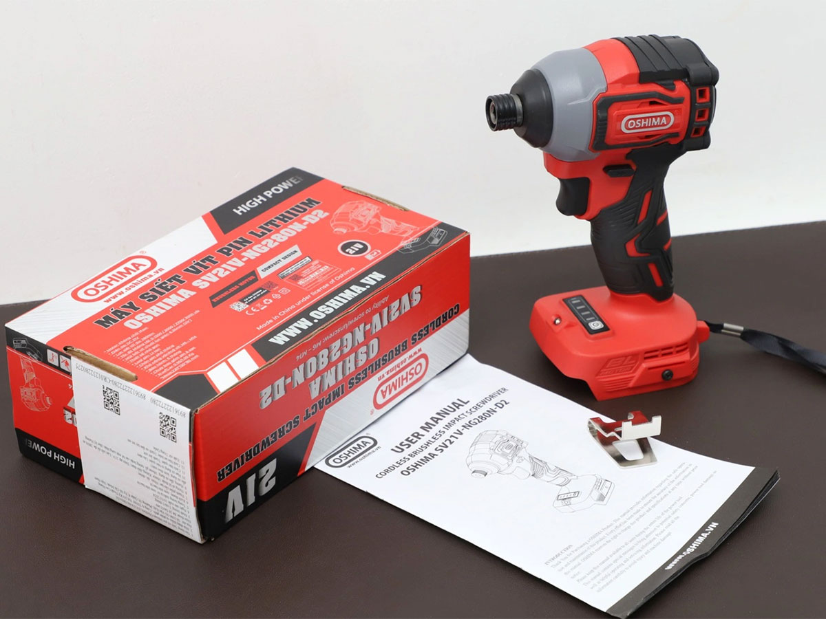 Máy vặn vít Oshima SV21V-NG280N-D2 (chưa pin, sạc)