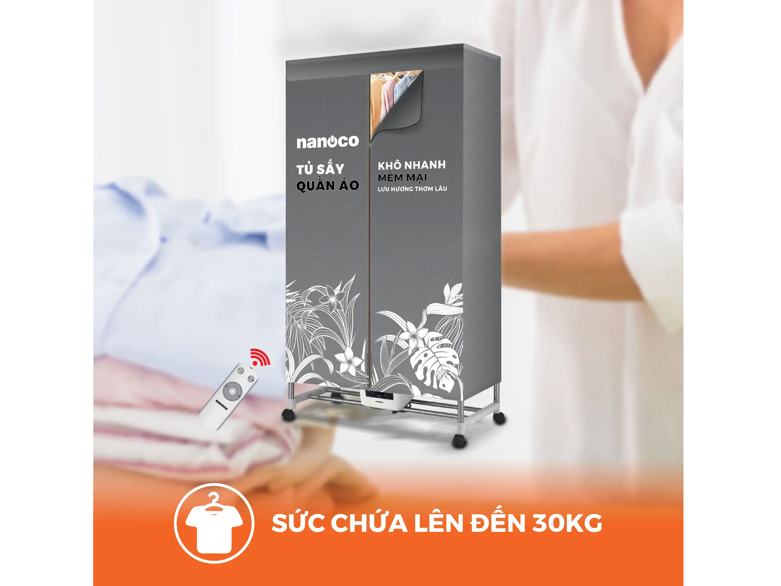 Tủ sấy quần áo Nanoco NCD2024RC 2000W