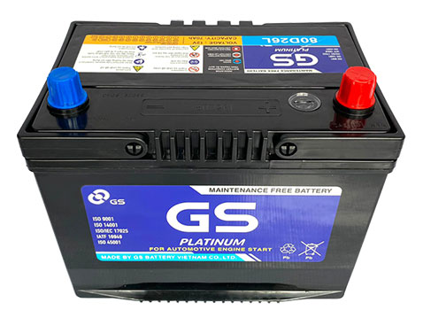 Ắc quy ô tô GS 80D26L (12V - 70AH, cọc trái)