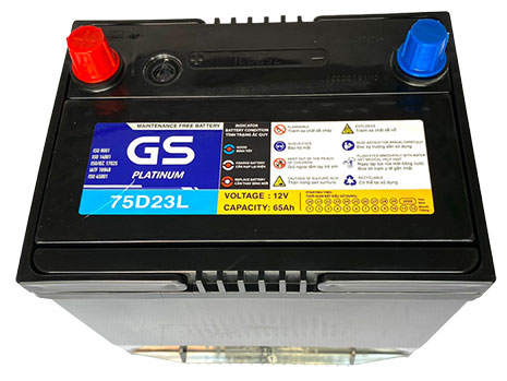 Ắc quy khô ô tô MF GS 75D23L (12V - 65AH, cọc trái)